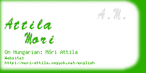 attila mori business card